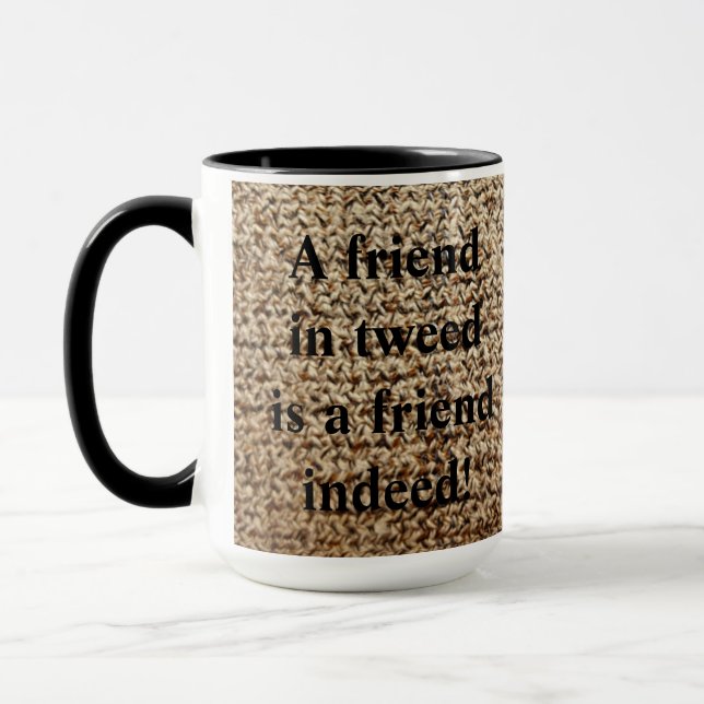 Oatmeal tweed friend mug (Left)
