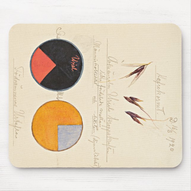 Oats, 1920 by Hilma af Klint  Mouse Mat (Front)