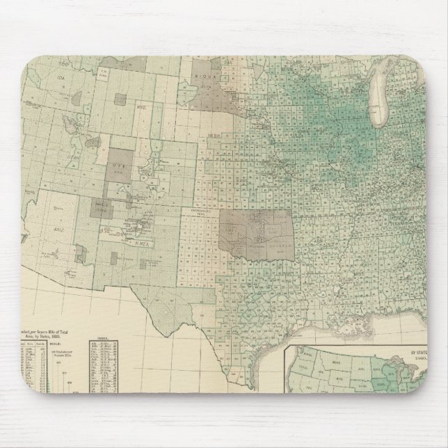 Oats per square mile mouse mat (Front)