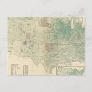 Oats per square mile postcard