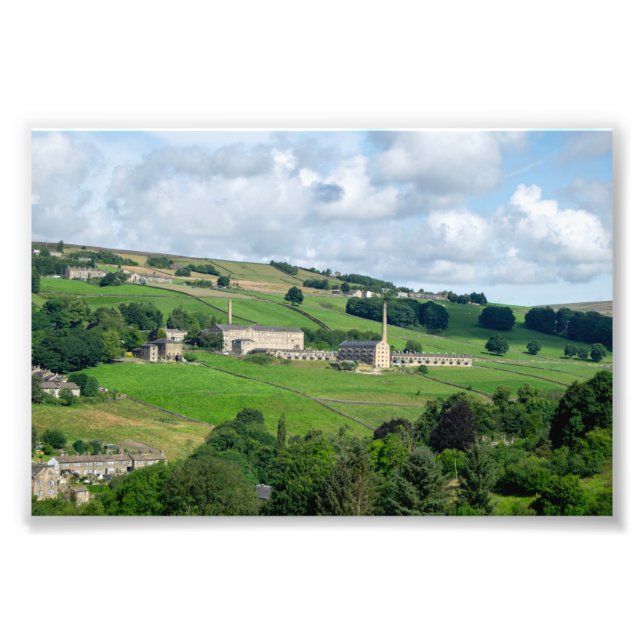 Oats Royd Mill - Historic Yorkshire Landscape Photo Print (Front)