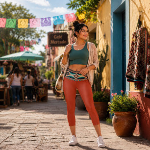 “OAXACA BAND / CARA-CARA” High Waisted Capris