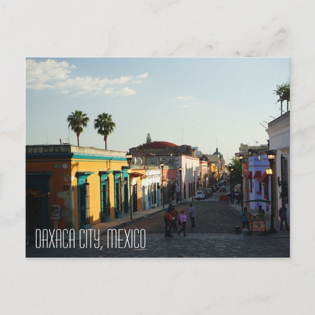 Oaxaca City Mexico,  town centre street Postcard (Front)