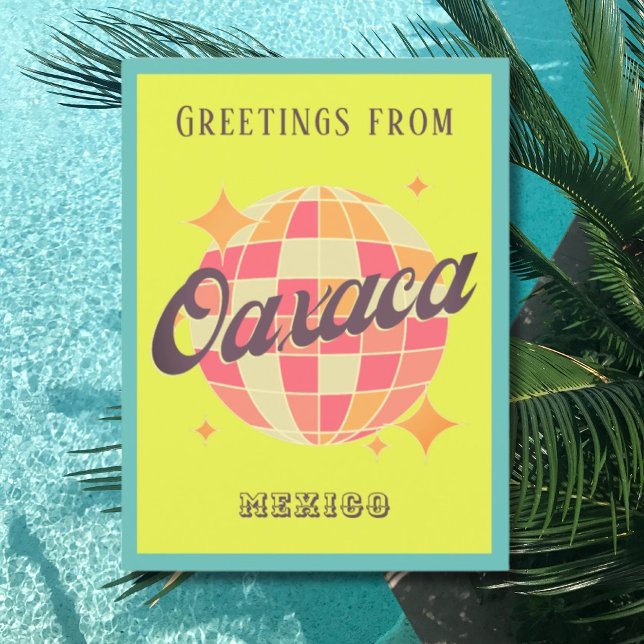 Oaxaca de Juárez Mexico colourful greeting card (Creator Uploaded)