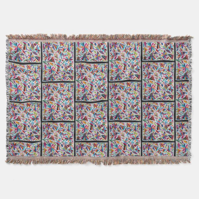 Oaxaca Mexico Mexican Mayan Hispanic Ethnic Boho Throw Blanket (Front)