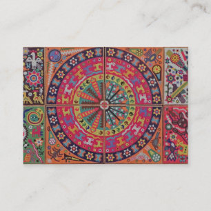 Oaxaca Mexico Mexican Mayan Tribal Art Boho Travel Business Card