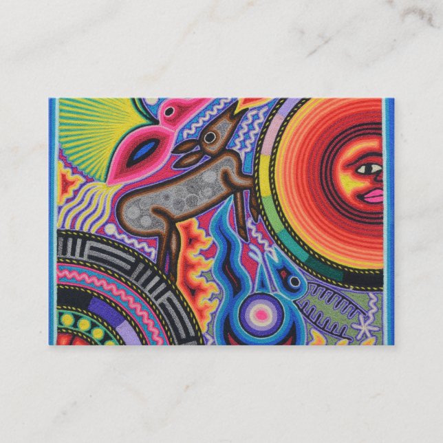 Oaxaca Mexico Mexican Mayan Tribal Art Boho Travel Business Card (Front)