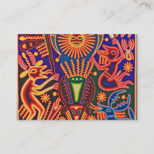 Oaxaca Mexico Mexican Mayan Tribal Art Boho Travel Business Card