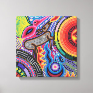 Oaxaca Mexico Mexican Mayan Tribal Art Boho Travel Canvas Print