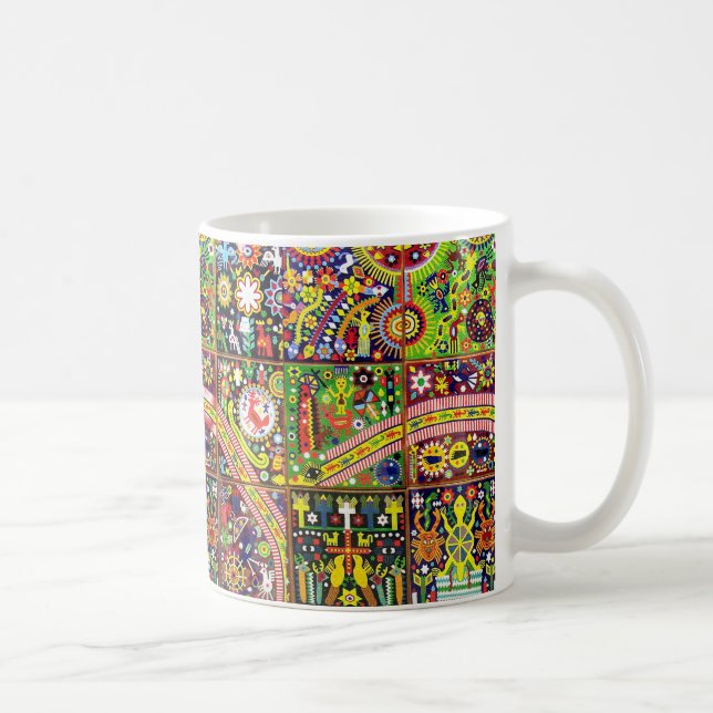 Oaxaca Mexico Mexican Mayan Tribal Art Boho Travel Coffee Mug (Right)