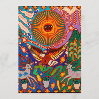 Oaxaca Mexico Mexican Mayan Tribal Art Boho Travel Invitation
