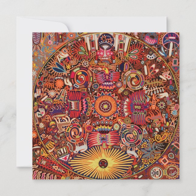 Oaxaca Mexico Mexican Mayan Tribal Art Boho Travel Invitation (Front)