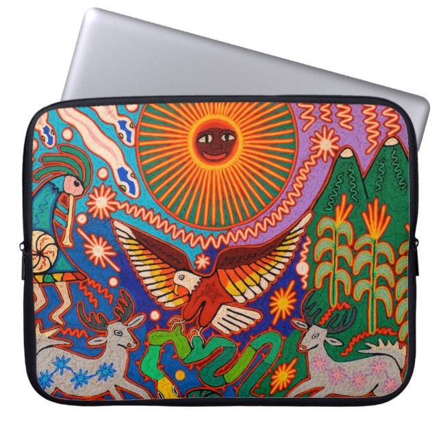 Oaxaca Mexico Mexican Mayan Tribal Art Boho Travel Laptop Sleeve (Front)