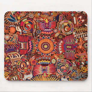 Oaxaca Mexico Mexican Mayan Tribal Art Boho Travel Mouse Mat