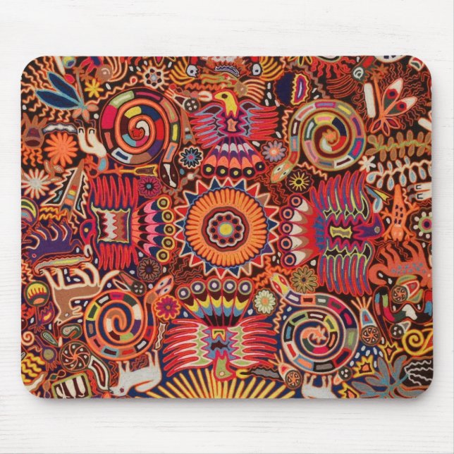 Oaxaca Mexico Mexican Mayan Tribal Art Boho Travel Mouse Mat (Front)