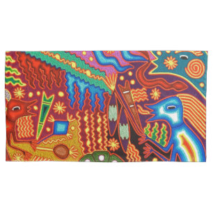 Oaxaca Mexico Mexican Mayan Tribal Art Boho Travel Pillowcase