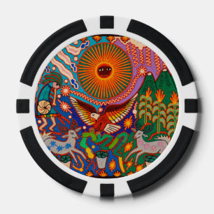 Oaxaca Mexico Mexican Mayan Tribal Art Boho Travel Poker Chips