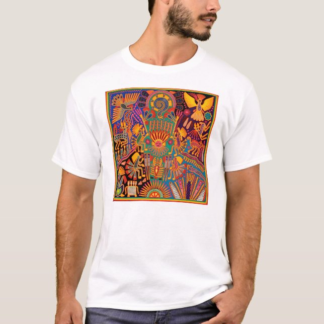 Oaxaca Mexico Mexican Mayan Tribal Art Boho Travel T-Shirt (Front)