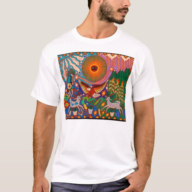 Oaxaca Mexico Mexican Mayan Tribal Art Boho Travel T-Shirt (Front)