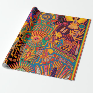 Oaxaca Mexico Mexican Mayan Tribal Art Boho Travel Wrapping Paper