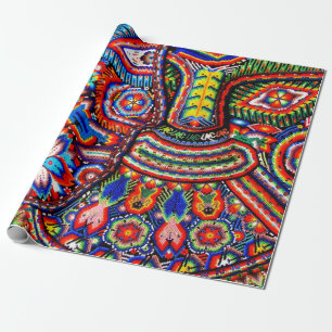 Oaxaca Mexico Mexican Mayan Tribal Art Boho Travel Wrapping Paper