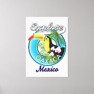 Oaxaca Mexico travel logo Canvas Print