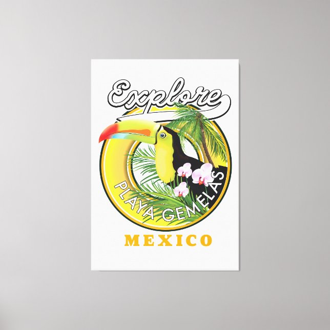 Oaxaca Mexico travel logo Canvas Print (Front)