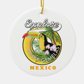Oaxaca Mexico travel logo Ceramic Ornament