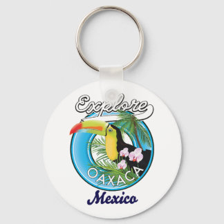 Oaxaca Mexico travel logo Key Ring