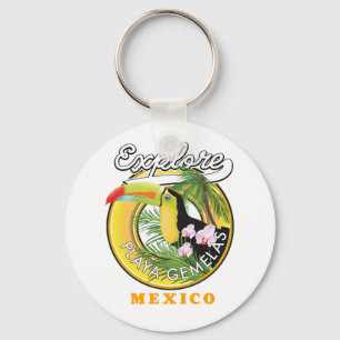Oaxaca Mexico travel logo Keychain