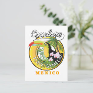 Oaxaca Mexico travel logo Postcard