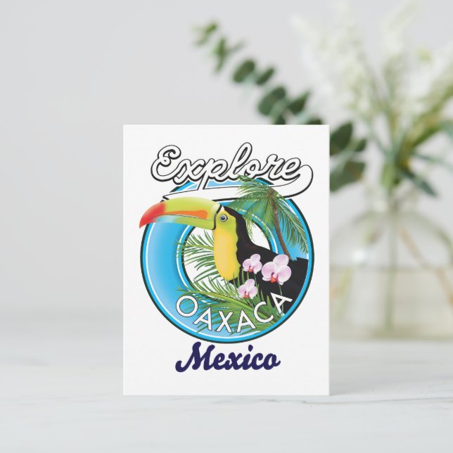 Oaxaca Mexico travel logo Postcard (Standing Front)