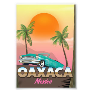 Oaxaca Mexico travel poster