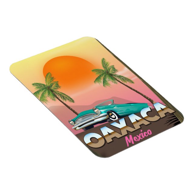 Oaxaca Mexico travel poster Magnet (Right Side)