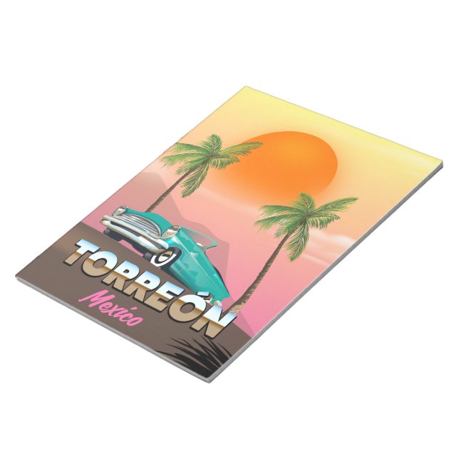 Oaxaca Mexico travel poster Notepad (Angled)