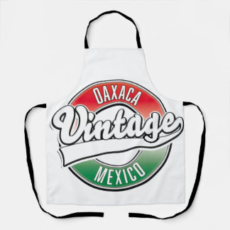 Oaxaca mexico vintage logo. apron