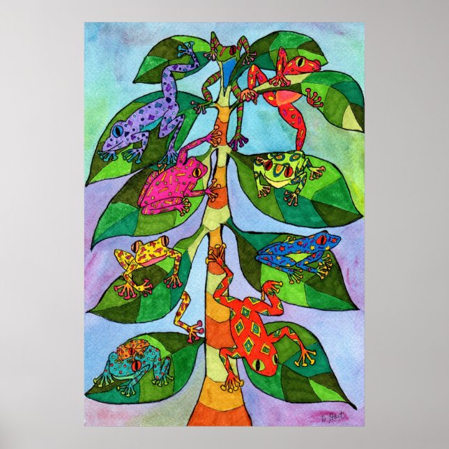 Oaxacan Frog Tree of Life Poster (Front)