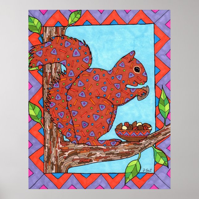 Oaxacan Squirrel with Mixed Nuts Poster (Front)