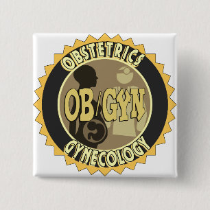 OB/GYN BADGE FEMALE DOCTOR LOGO
