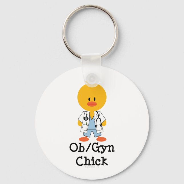 OB/GYN Chick Keychain (Front)