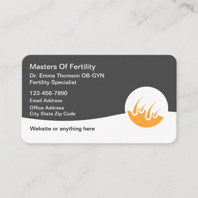 OB-GYN Doctor of Fertility Business Cards (Front)