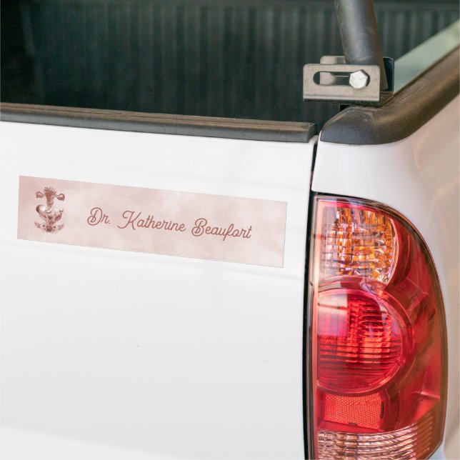 Ob/Gyn Midwife Floral Childbirth Cervix Ovaries Bumper Sticker (On Truck)