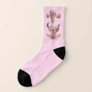 Ob/Gyn Midwife Floral Childbirth Cervix Ovaries Socks