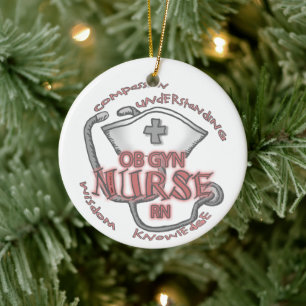 Ob Gyn Nurse Axiom  Ceramic Tree Decoration