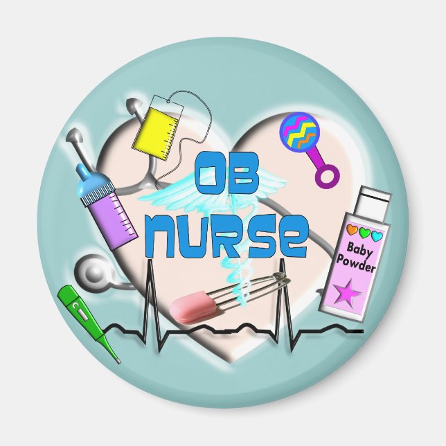 OB Nurse Art Gifts Magnet (Front)