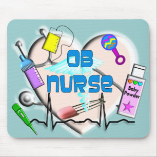 OB Nurse Art Gifts Mouse Mat