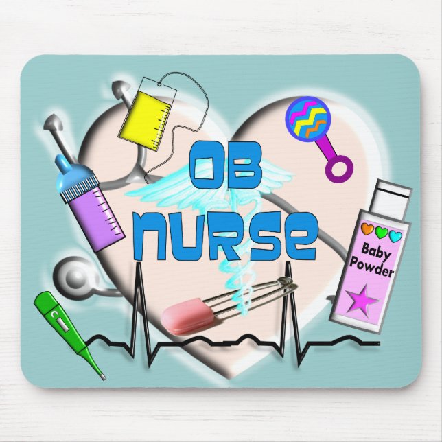 OB Nurse Art Gifts Mouse Mat (Front)