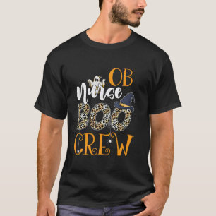OB Nurse Boo Crew Spooky Halloween Boo Ghost Costu T-Shirt