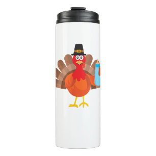 OB Nurse Delivery Labour Thanksgiving Turkey Thank Thermal Tumbler