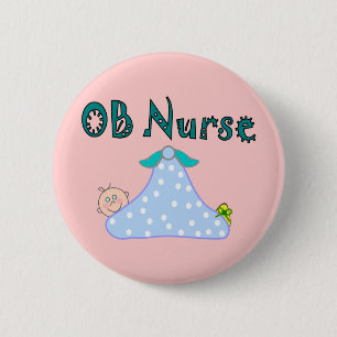 OB Nurse Gifts, Baby in Blanket--Adorable 6 Cm Round Badge